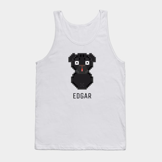 Pug Edgar Black Tank Top by felixbunny